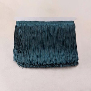 Teal tassel fringe trim • 10cm • 15cm • 20cm • 30cm • lampshade cushion dress making Gatsby party curtain home decor edging bag craft