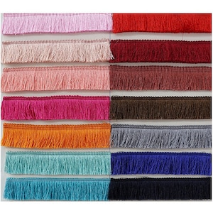 THICK SILKY Brush Fringe Tassel Trim Craft Upholstery Retro Tape Lace PART 3