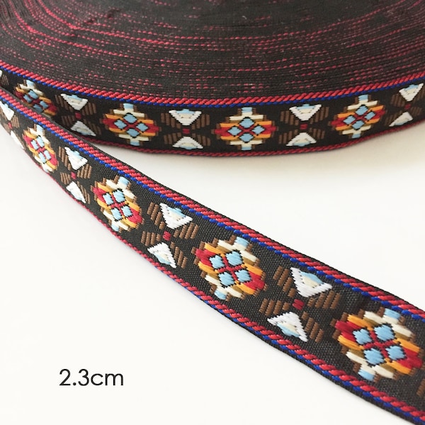 Boho Ethnic Jacquard Boho Trim Ribbon Braid Craft Nähen Hut Gestickt Gürtel Geo