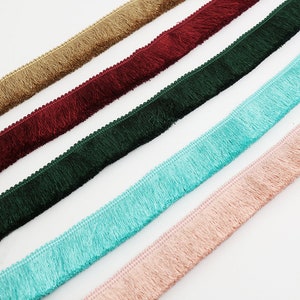 THICK SILKY Brush Fringe Tassel Trim Craft Upholstery Retro Tape Lace PART 5