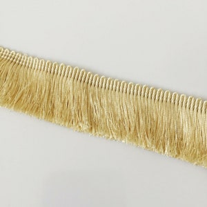 THICK SILKY Brush Fringe Tassel Trim Craft Upholstery Retro Tape Lace PART 4 50. cream