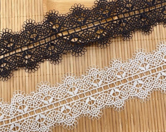 Delicate Embroidered LACE TRIM Sewing Ribbon Craft for Bridal Dress Costume Design C70