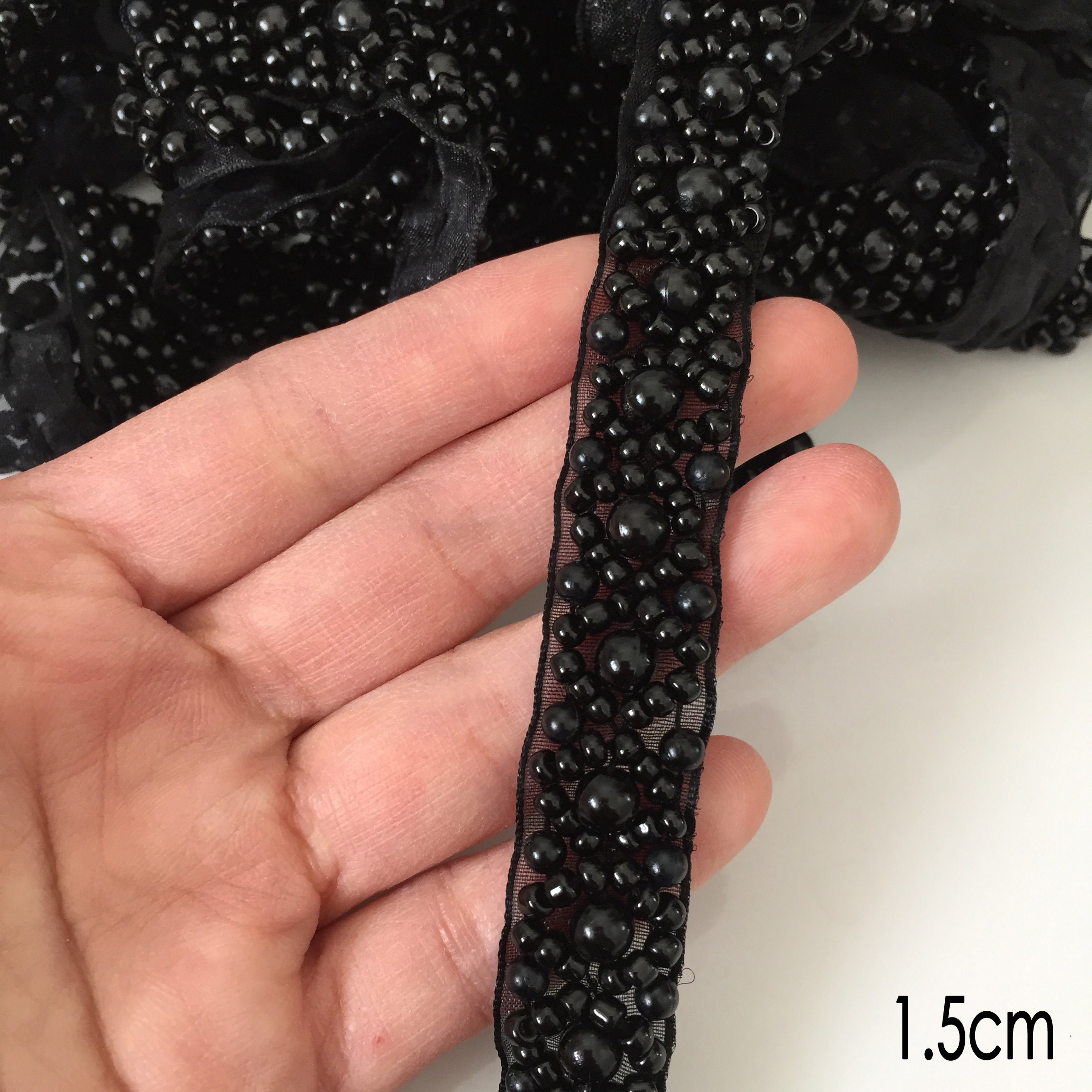 Pearl Beaded Trim Ribbon Chain for Bridal Sash Diamante Etsy UK