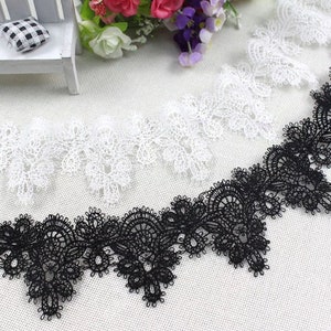 Scallop Border Fine Embroidered LACE TRIM Sewing Ribbon Craft Bridal Dress C4