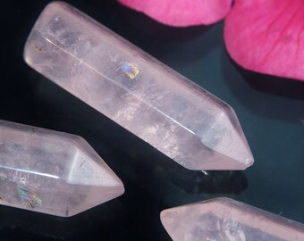 Cute Mini Rose Quartz Towers -  Rose Quartz Crystal Points - Crystals for Grids - Mini Rose Quartz Gemstone - Small Quartz Points