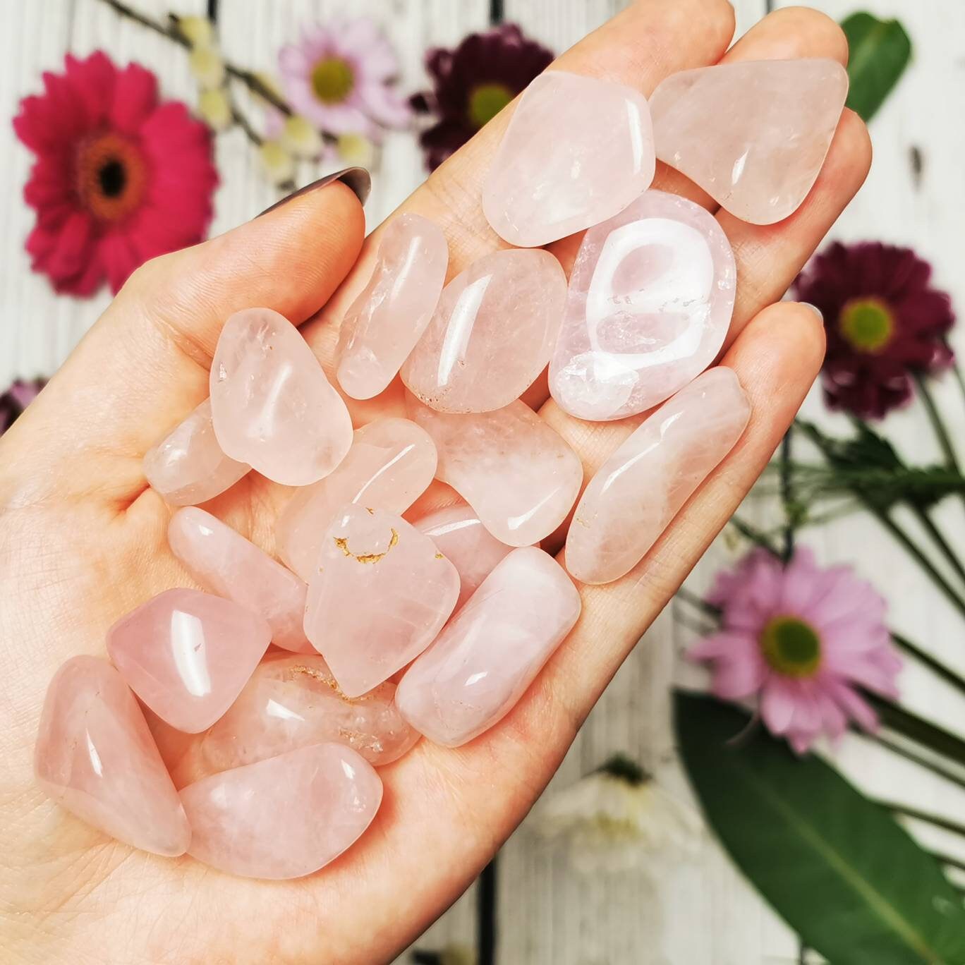 Rose Quartz Tumblestones - Rose Quartz Crystals - Crystals for love -…