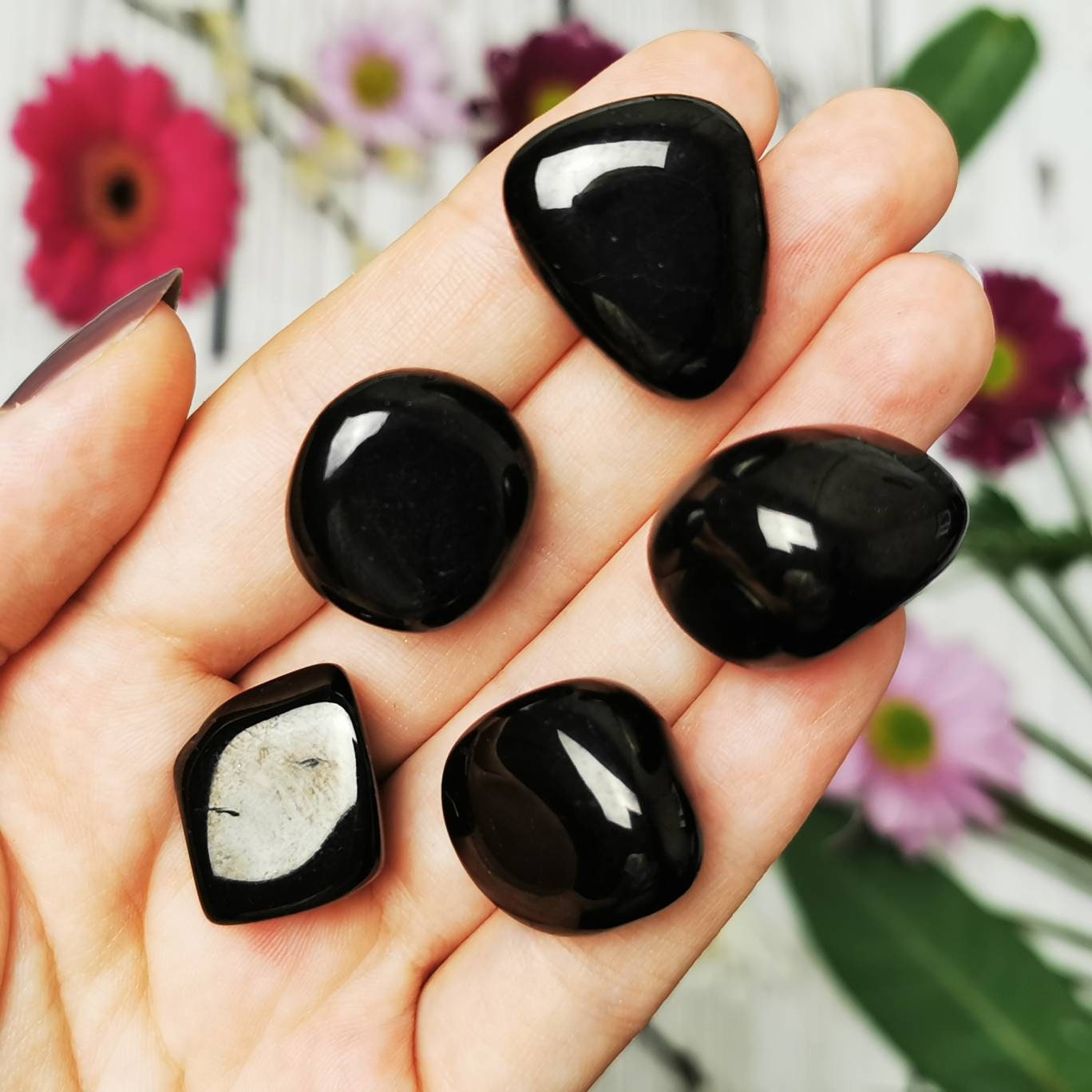 Jet Tumblestones Tumbled Jet Crystal Protection Crystals Etsy