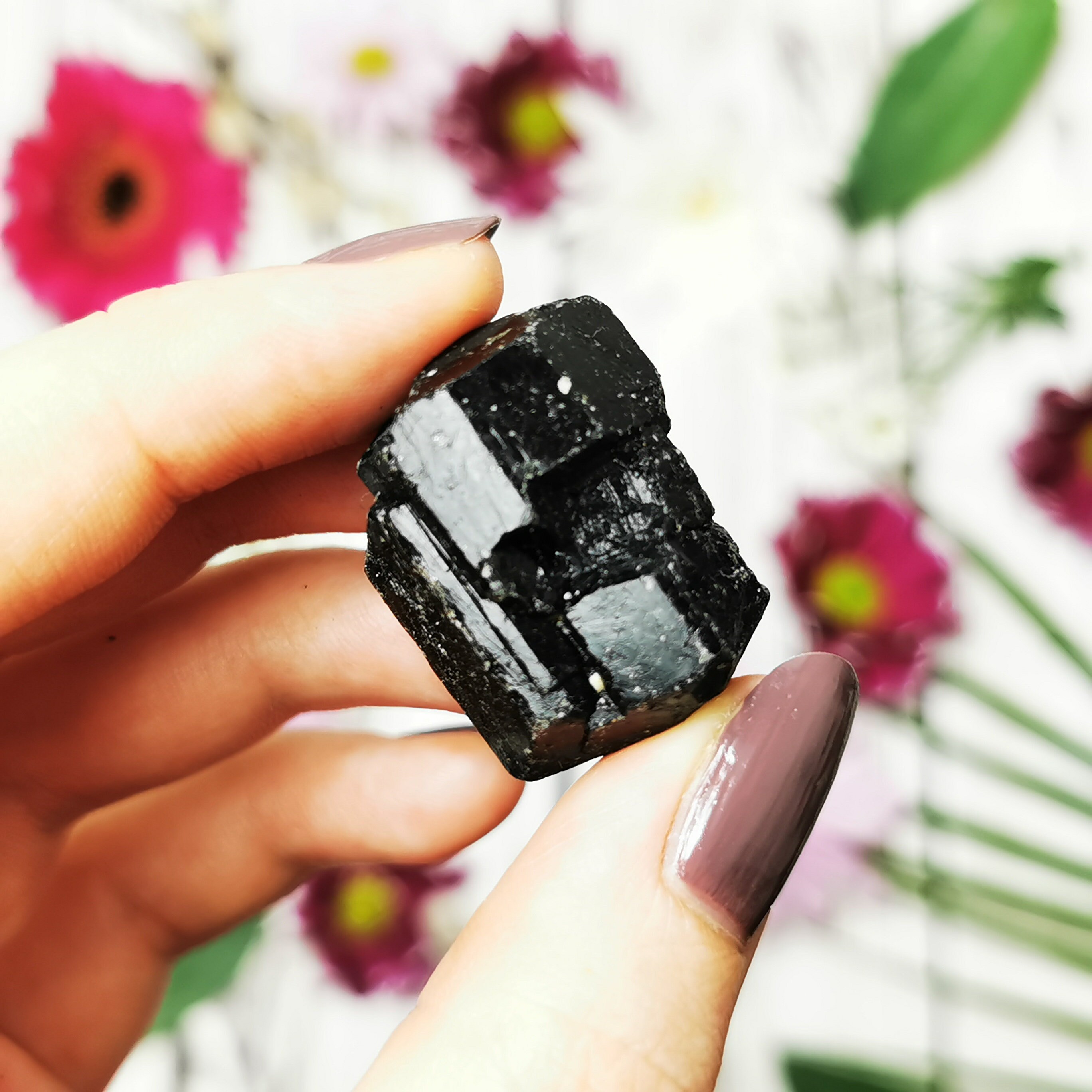 Small Raw Black Tourmaline - Rough Black Tourmaline Chunk - Natural T…