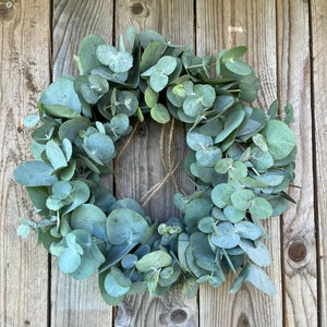 Fresh eucalyptus wreath Spring wreath Fresh door wreath Communion wreath Mother's Day gift Wedding wreath image 1