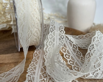 Decorative ribbon, white florist ribbon, satin ribbon, elastic lace