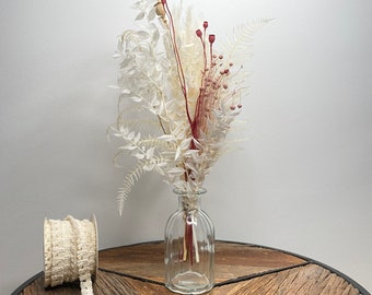 Dried flower bouquet, dried flower decoration | Bohemian | Nature | Cream | white | red