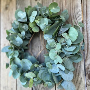 Fresh eucalyptus wreath Spring wreath Fresh door wreath Communion wreath Mother's Day gift Wedding wreath image 2