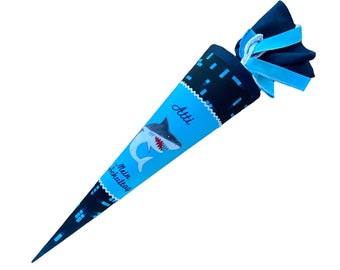 Schultüte Hai für Jungen, passend zum ergobag TiefseetauchBär, 70 cm (Werbung wegen Markennennung)