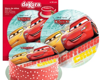Backwarendekoration aus Esspapier mit Disney-Cars-Motiv 24 Stück Kuchen-