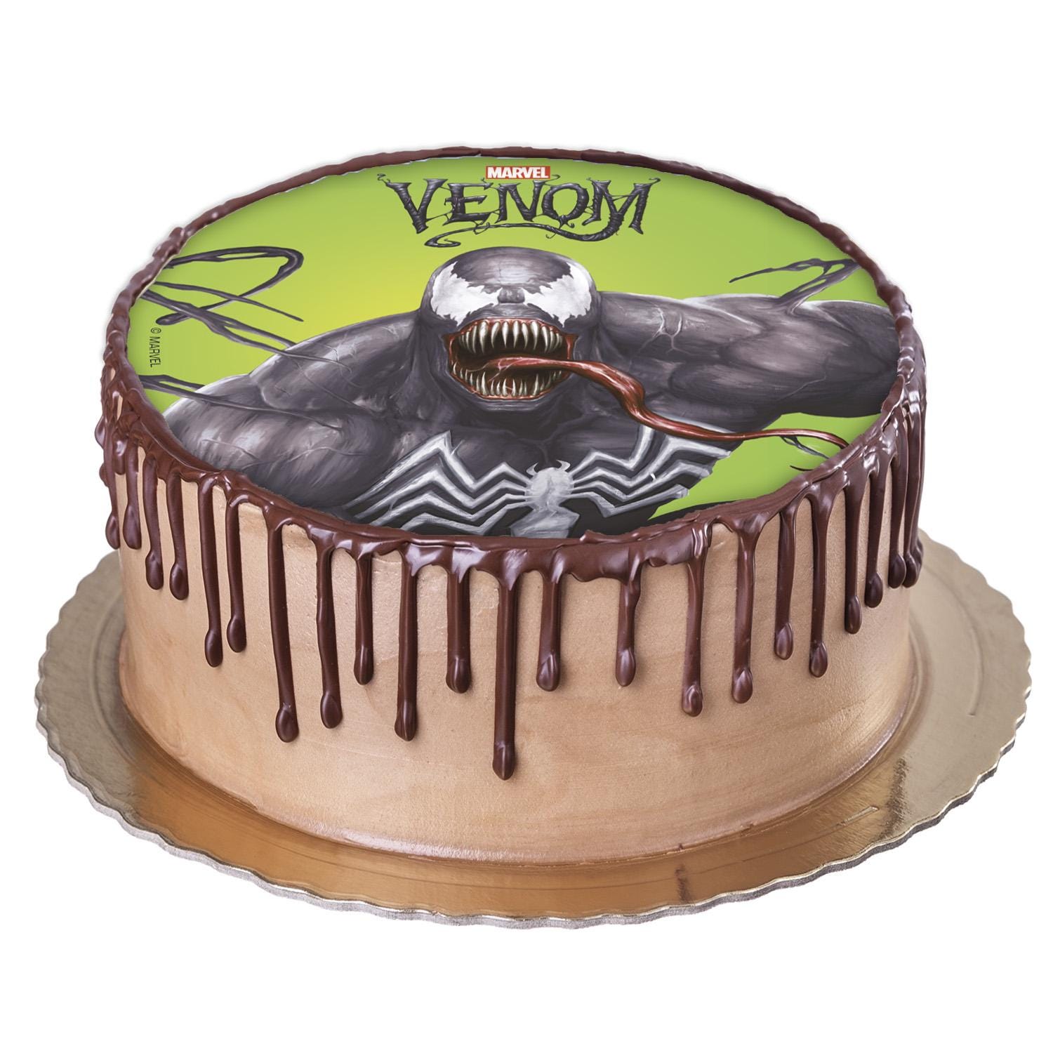 Venom Cake Topper 20 Cm Ø Wafer Paper Birthday - Etsy