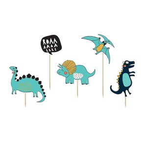Dinosaur Cake Topper Set for cakes, pies and muffins