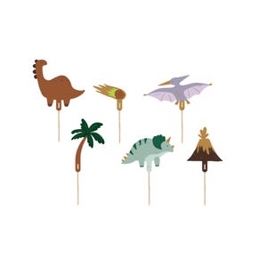 Dinosaur Cake Topper Set for cakes, pies and muffins