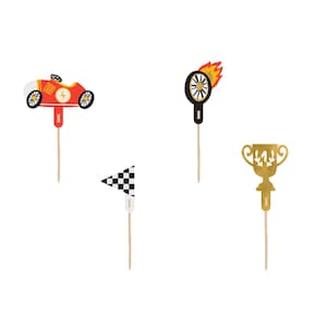 Racing car cake topper for cakes, pies and muffins