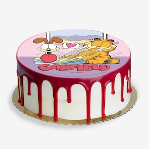 Garfield cake topper 20 cm Ø wafer paper birthday