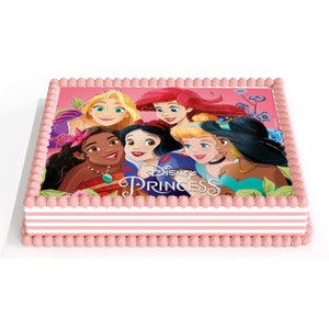Princess Prinzessinnen Tortenaufleger 14,8x21cm Fondantpapier Geburtstag