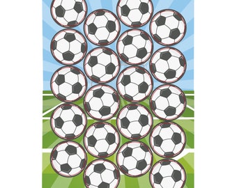 Fußball Sticker Tortenaufleger 14,8x21cm Oblatenpapier Geburtstag