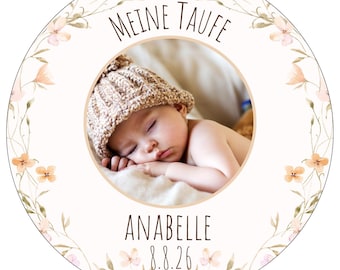 Personalized christening cake topper