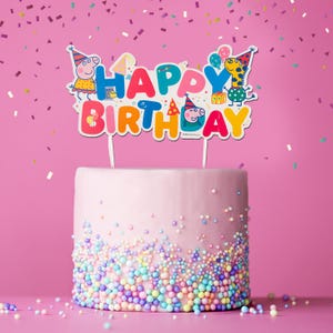 Peppa Pig Cake Topper für Geburtstagstorte 17x12 cm