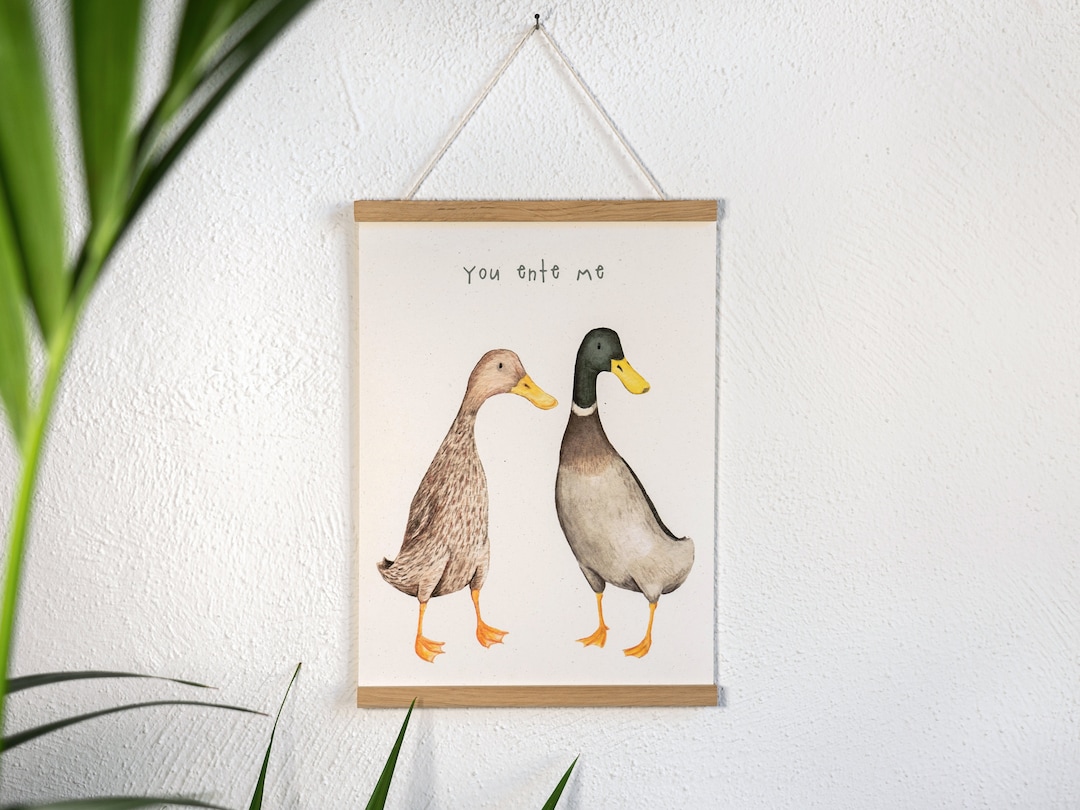 A4 Posters You Duck Me Ducks Watercolor Poster Art Print Love Gift  Decoration -  Denmark