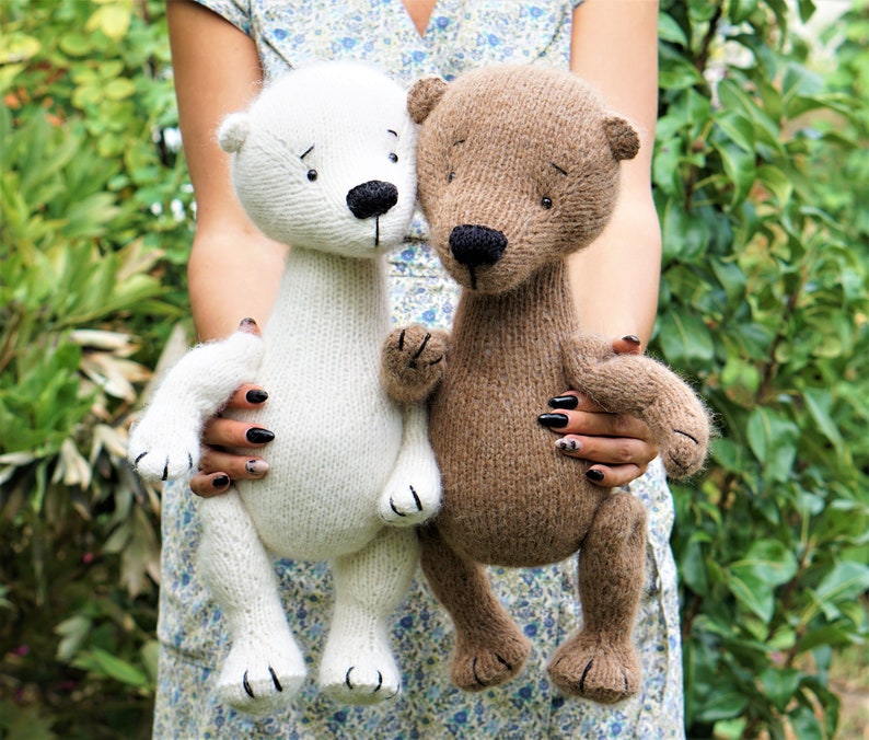 Polar Bear Toy / stuffed handmade plush toys / animals by