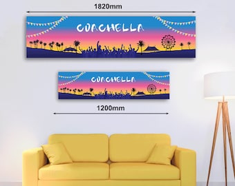 Personalised Festival Banner - Paper or Vinyl, wedding banner, music festival, birthday banner, event banner, giant banner