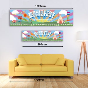 Personalised Festival Camp Banner - Paper or Vinyl, music festival banner, giant birthday banner, festival camp banner, personalised festiva