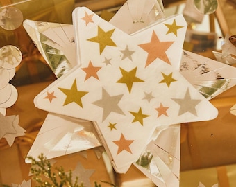 Servilletas de papel para fiestas con forma de estrella (16 unidades)