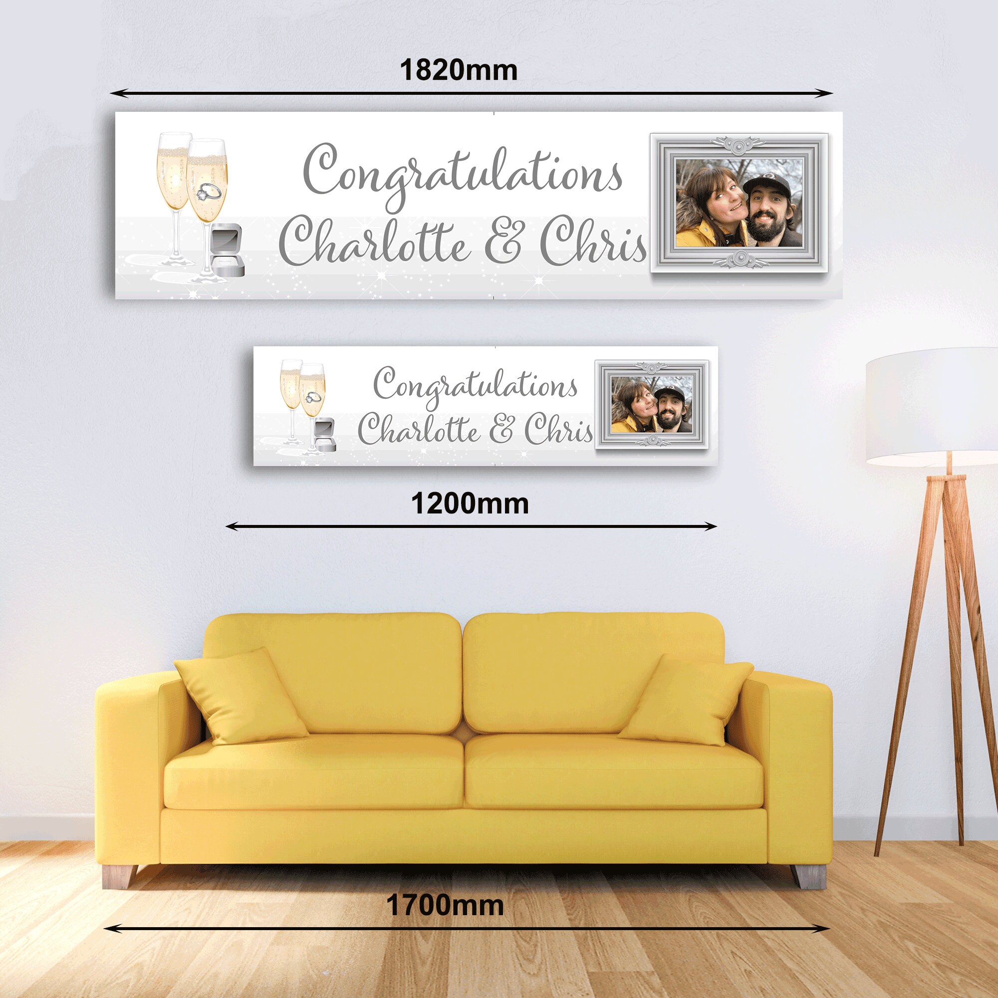 Personalised Banner Engagement 2 Banner with Photo Etsy