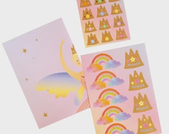 Guirnalda de fiesta de princesa hada unicornio (3 m), decoraciones de cumpleaños para niñas