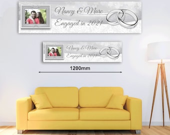 Banner personalizado - Banner de boda/compromiso con foto