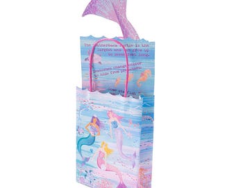 Bolsas de papel para fiestas "Reina del Mar" con tarjetas informativas sobre la vida marina (x6)