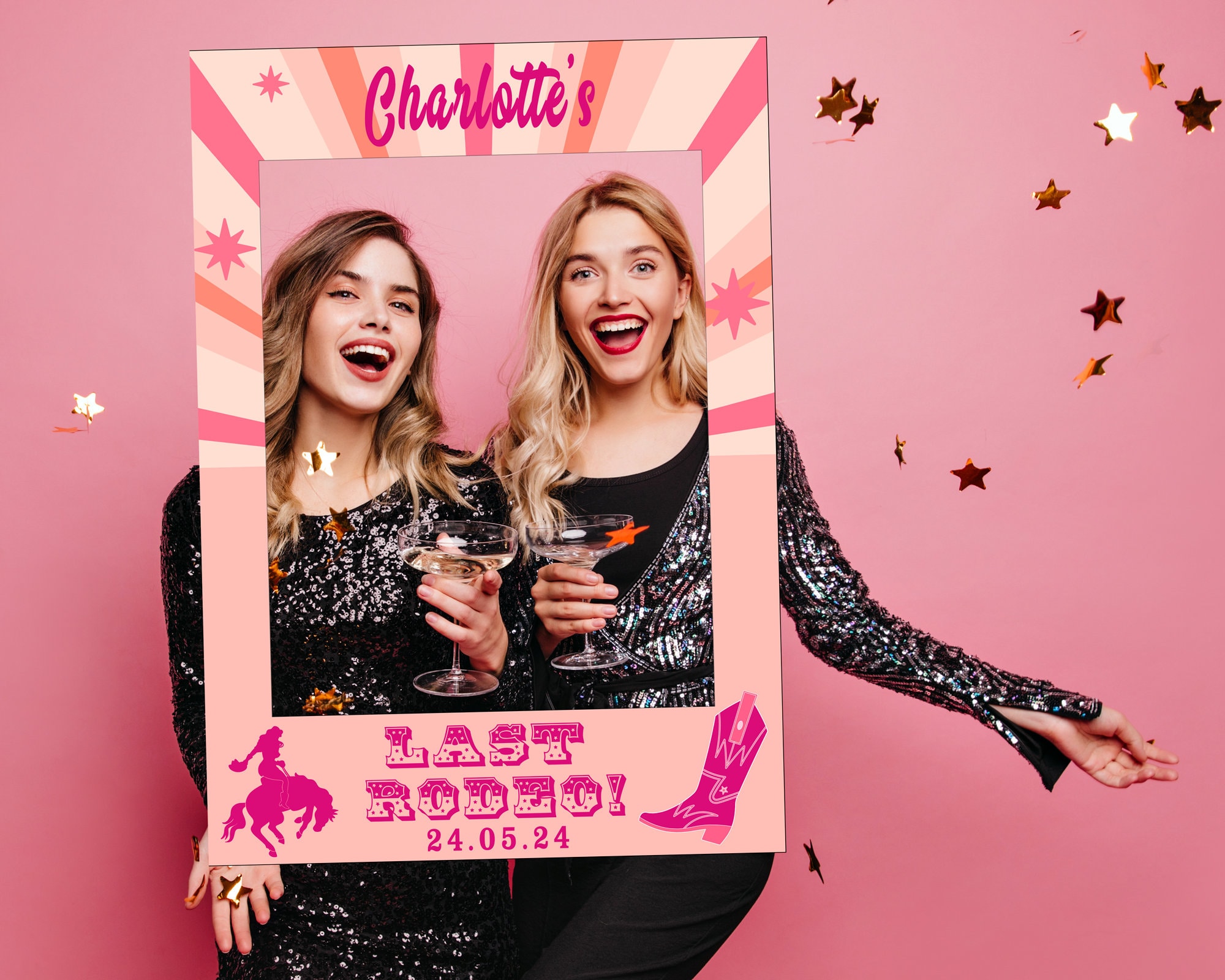 Personalised Last Rodeo Hen Night Selfie Frame - Etsy UK