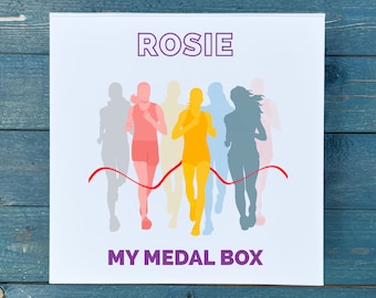Personalised Womens Running Medal Box