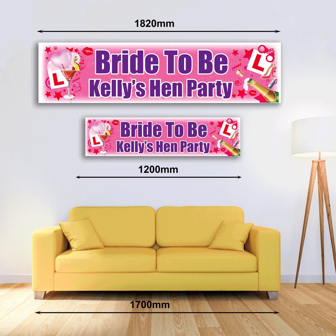 Personalised Banner Hen Party Paper or Vinyl Etsy UK