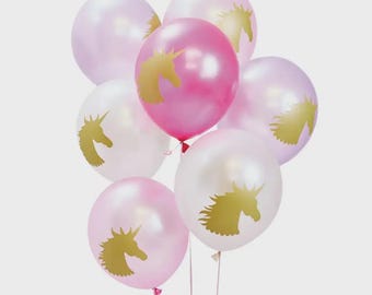 Globos de látex de princesa hada unicornio (x12), decoración de cumpleaños para niñas