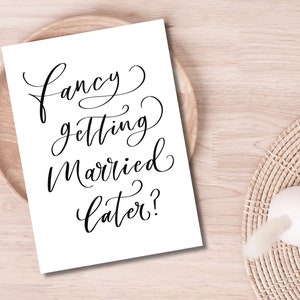 Heiraten für später |  Karte für den Bräutigam Hochzeitstag | Karte für Braut Hochzeitstag | An meine Braut | An meinen Bräutigam | lustige Karte zum Hochzeitstag