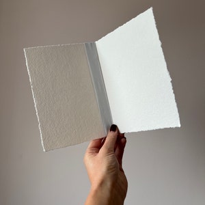 Cotton Paper Wedding Poem books with Silk Ribbon image 10