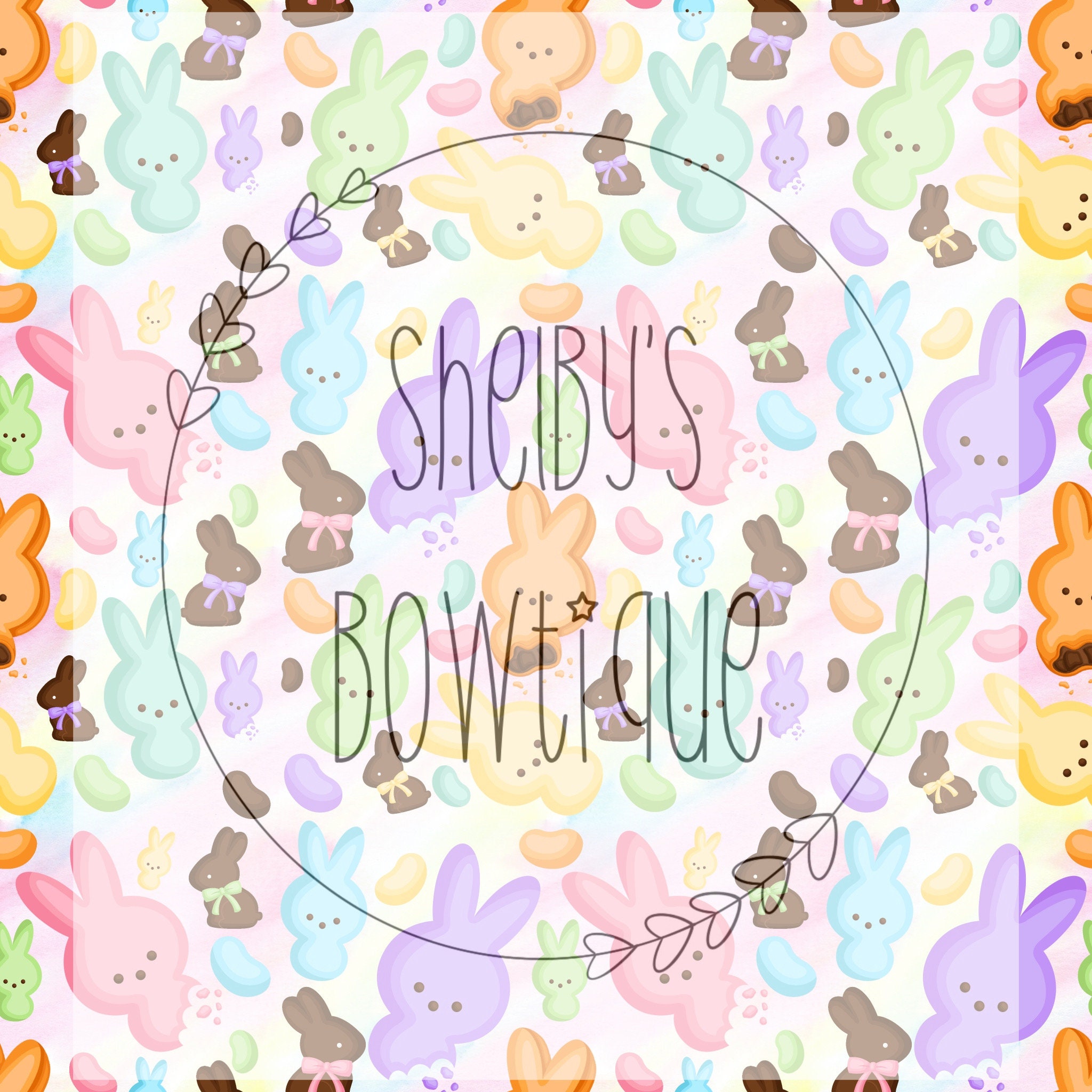 Peep Candy Bunny Seamless Jpeg File | Etsy