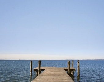 Briefpapier 20 Blatt DIN A4 Seeblick - Steg im Wasser Gardasee