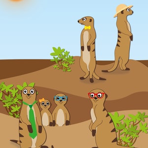 Writing pad A5 motif meerkat approx. 50 sheets with lines lined notepad letter pad animals children image 3