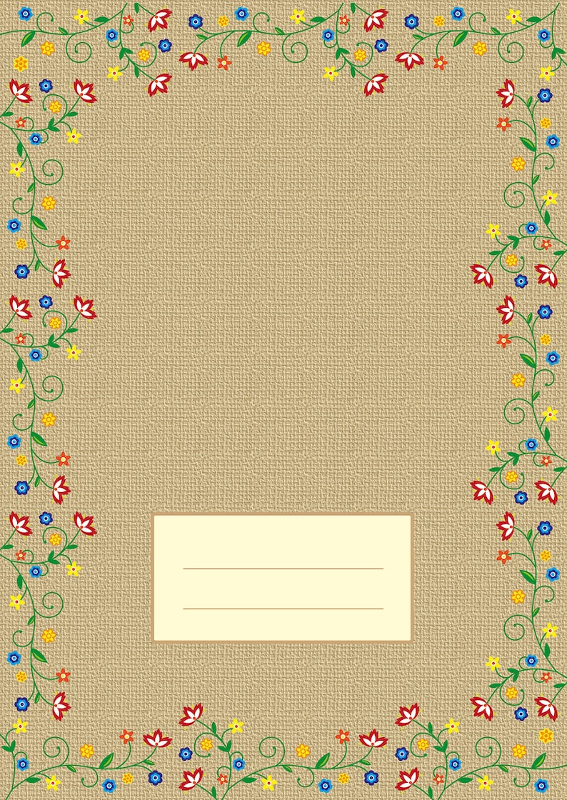 Schreibblock A4 Blütenzauber Vintage 25 Blatt mit Linien liniert Blumen Blüten Briefblock Briefpapier Blümchen Bild 3