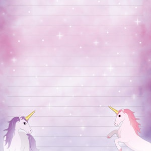 Writing Pad DIN A5 Motif Magic Unicorn 50 Sheets with Lines Lined Letterblock Stationery Girl Horse image 3