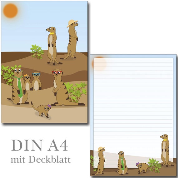 Writing Pad A4 Funny Meerkats 25 Sheets Block With Lines Lined - Etsy Singapore Writing Pad A4 Funny Meerkats 25 Sheets Block With Lines Lined - Etsy Singapore
