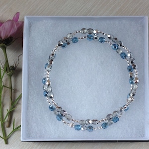 Stretch bracelets with Preciosa crystals and seed beads