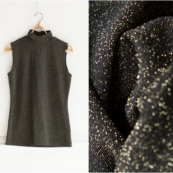 Turtleneck Metal Ring Sleeveless Top